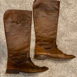 Frye calf boot brown leather